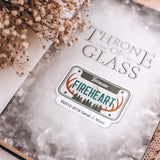 Throne of Glass Inspired: Fireheart License Plate Sticker Stickers