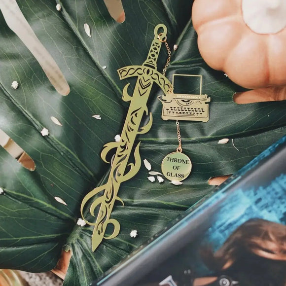 Throne of Glass Inspired: Goldryn Sword Metal Bookmark
