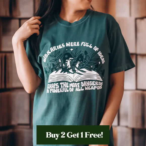 Throne of Glass Inspired: Libraries Heavy Weight Tee Shirt