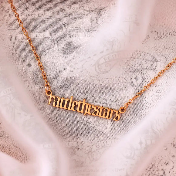 Throne of Glass Inspired: Rattle the Stars Wordplate Necklace Necklace