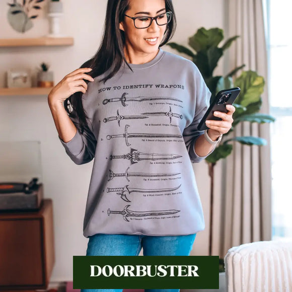 Throne of Glass Inspired: Weapons Pullover Sweater Shirt