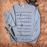 Throne of Glass Inspired: Weapons Pullover Sweater Shirt