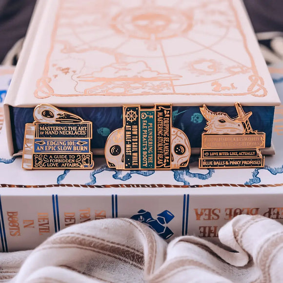 Tumescent Tomes Inspired Cabinet of Curiosities Enamel Pins