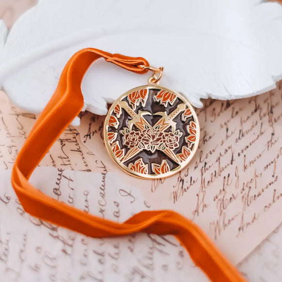 Weapons of Romance Inspired Literary Leadlight Bookmarks King of Battle & Blood Inspired Literary Leadlight Bookmark