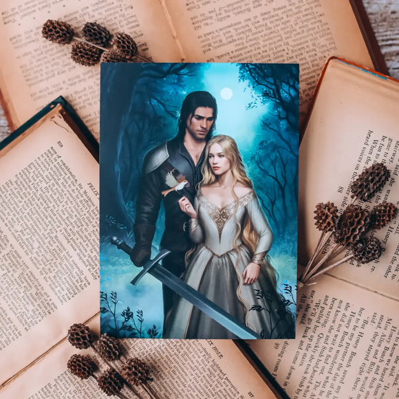 White Horse Black Nights Inspired: Sabine & Basten Art Print Art Prints