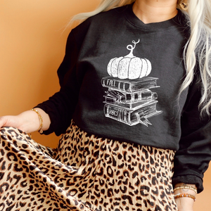 Bookish Fall Vibes Pullover Sweater