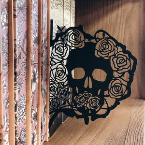 SJTR Inspired: Skull & Flower Bookshelf Silhouette