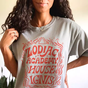 Zodiac Academy Inspired: House of Ignis Heavy Weight Tee