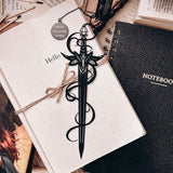 These Hollow Vows Inspired: Brie's Dagger Metal Bookmark